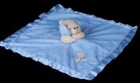 Disney Winnie the Pooh Blue Lovey Security Blanket Rattle
